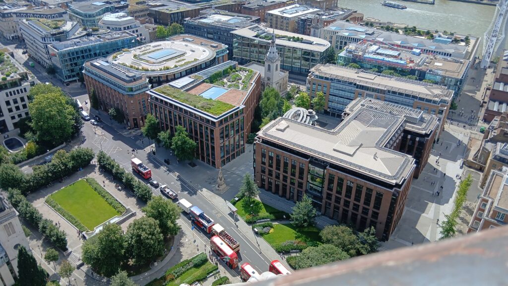 セントポール大聖堂ドーム頂上から見えるロンドンの街並み