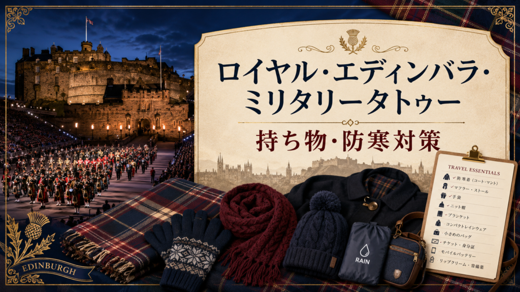 ロイヤル・エディンバラ・ミリタリータトゥー持ち物・防寒対策 🧥