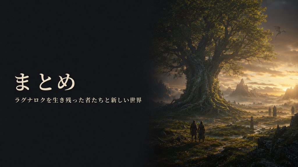 ラグナロクを生き残った人間や神々と新しい世界を描いた北欧神話のまとめ見出し画像
